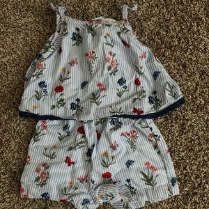 Floral/Striped romper